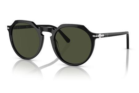 PO3281S SUNGLASSES WITH BLACK FRAMES AND GREEN LENSES