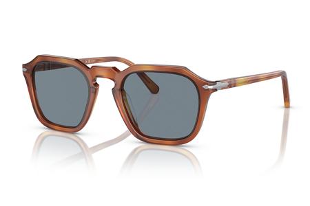 PO3292S SUNGLASSES WITH TERRA DI SIENA FRAMES AND LIGHT BLUE LENSES