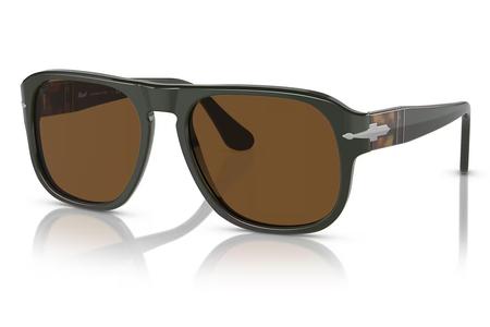 PO3310S JEAN MATTE DARK GREEN WITH POLARIZED BROWN LENSES