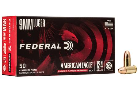 FEDERAL AMMUNITION 9mm 124 Gr TMJ American Eagle IRT 50/Box
