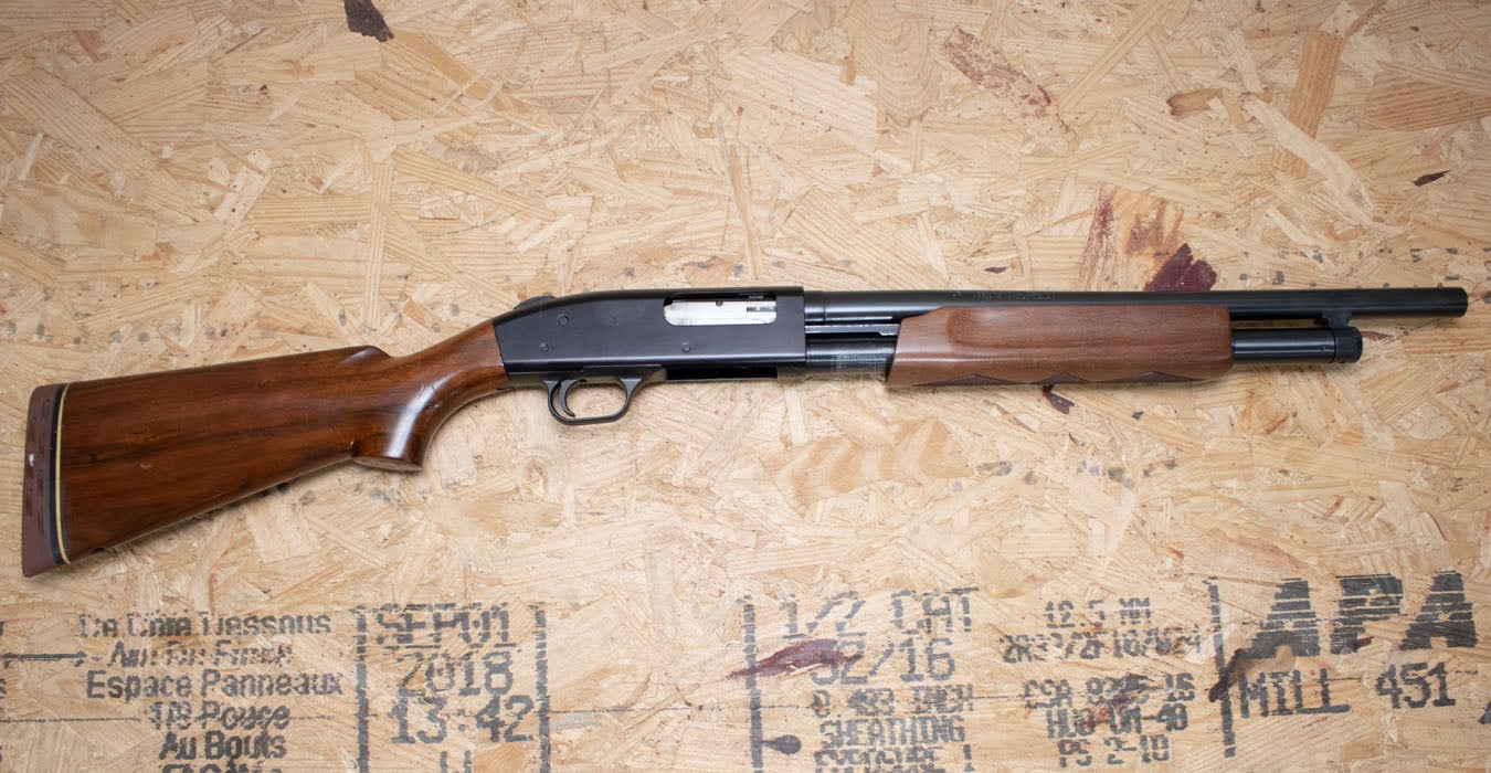Mossberg 500A 12 Gauge Used Trade-In Shotgun with Wood Stock, 18.5in Barrel