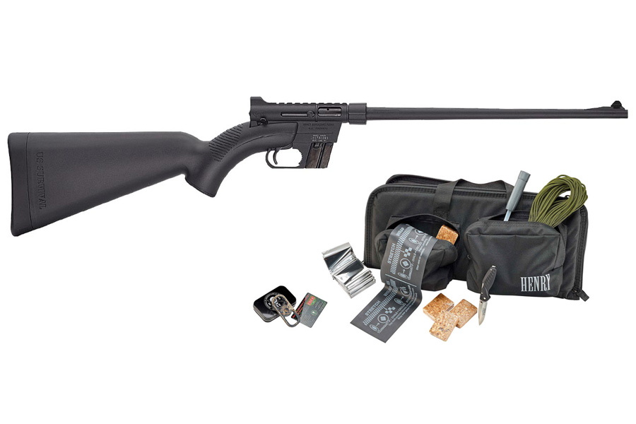 HENRY REPEATING ARMS U.S. SURVIVAL AR-7 BLACK KIT W/SURVIVAL GEAR AND BAG