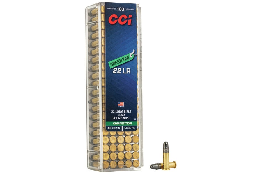 CCI AMMUNITION 22 LR GREEN TAG COMP 40 GR LRN