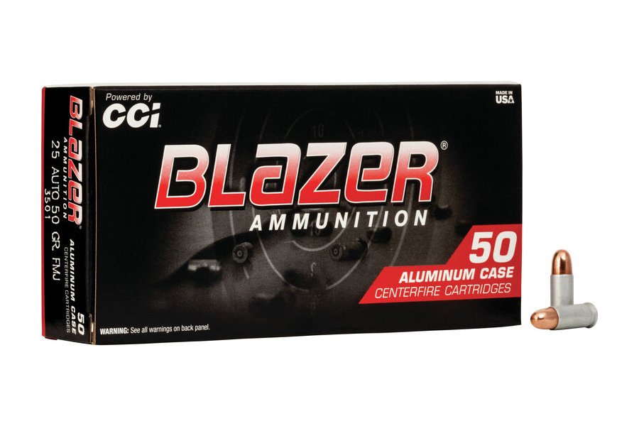 CCI AMMUNITION 25 AUTO 50 GR FMJ