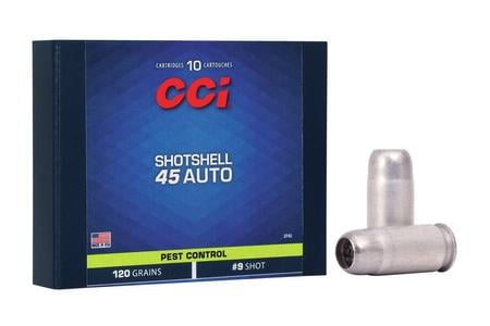 CCI 45 Auto 120 gr #9 Shot Aluminum 10/Box