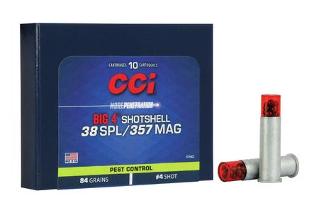 CCI AMMUNITION 38 Special/357 Mag 81 gr #4 Shot Big 4 Shotshell 10/Box