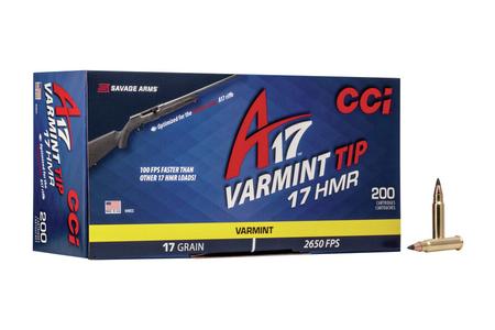 CCI AMMUNITION 17 HMR 17 gr Varmint Tip A17 200/Box
