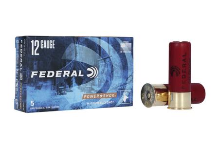 FEDERAL AMMUNITION 12 Gauge 2-3/4 in 12 Pellet Magnum 00 Buckshot 5/Box