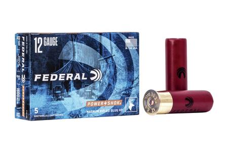 FEDERAL AMMUNITION 12 Ga 3 in 1-1/4 oz Rifled Slug Power-Shok 5/Box