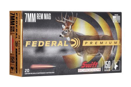 FEDERAL AMMUNITION 7mm Rem Mag 150 gr Swift Scirocco 20/Box