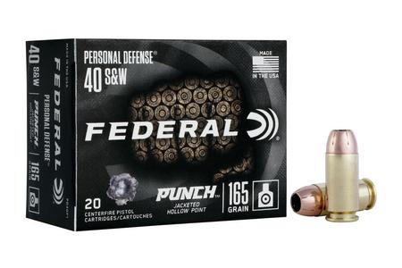Federal 40SW 165 gr JHP Punch 20/Box