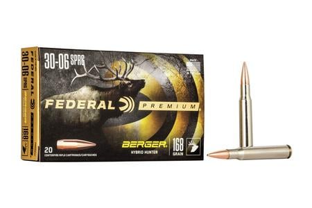 FEDERAL AMMUNITION 30-06 Springfield 168 gr Berger Hybrid Hunter 20/Box