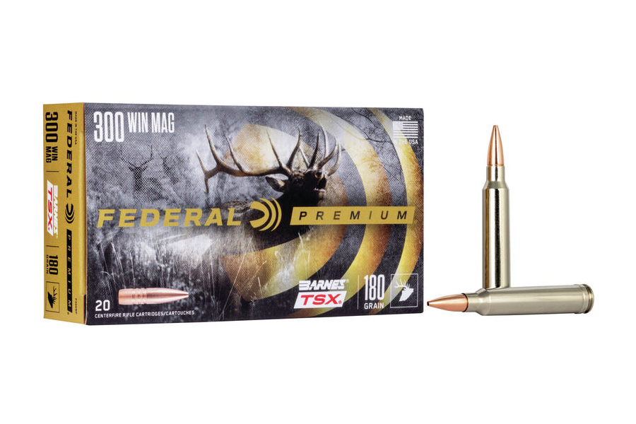 FEDERAL AMMUNITION 300 WIN MAG 180 GR BARNES TSX