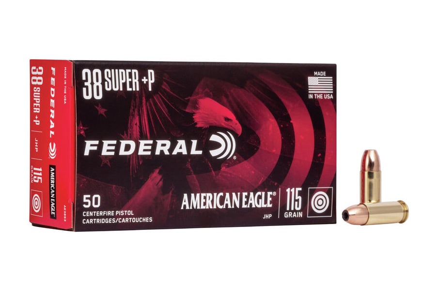 FEDERAL AMMUNITION 38 SUPER 115 GR JHP (125 POWER FACTOR)