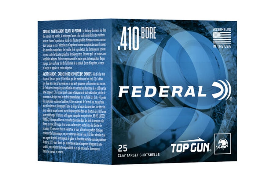 FEDERAL AMMUNITION 410 GA 2 3/4 IN 1/2 OZ 1,330 FPS 8 TOP GUN SPORTING