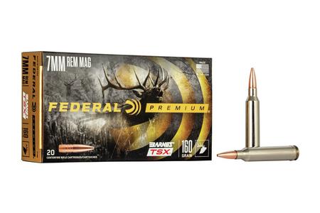 Federal 7mm REM MAG 160 gr Barnes TSX Hollow Point 20/Box