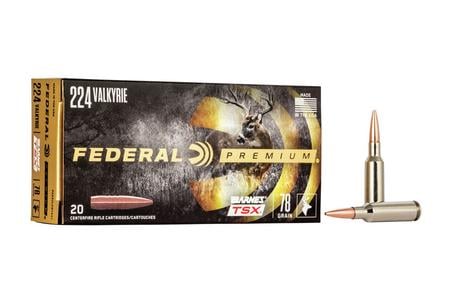 Federal 224 Valkrie 78 gr Barnes TSX 20/Box