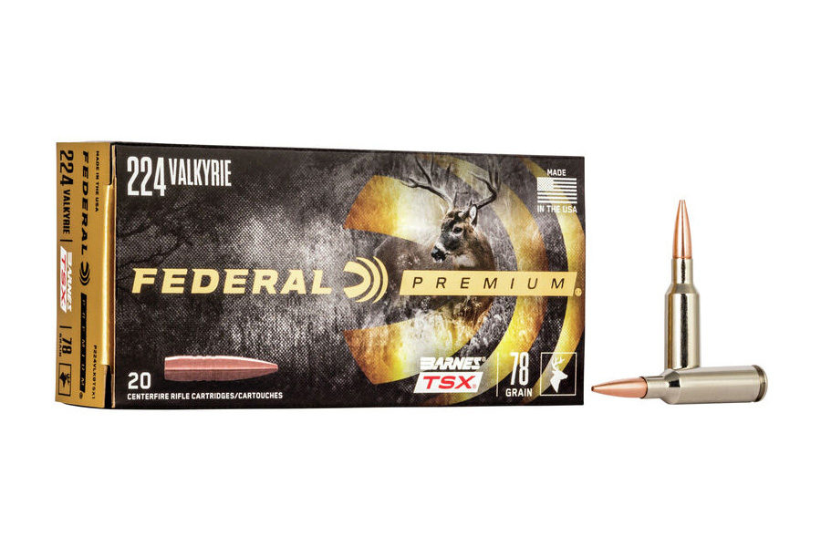 FEDERAL AMMUNITION 224 VALKRIE 78 GR BARNES TSX