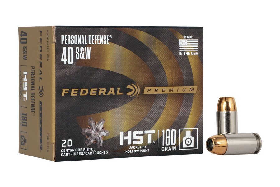 FEDERAL AMMUNITION 40 SW 180 GR HST TACTICAL JHP