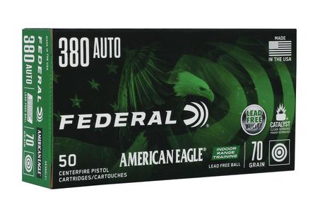 FEDERAL AMMUNITION 380 Auto 70 gr Lead Free Ball American Eagle 50/Box
