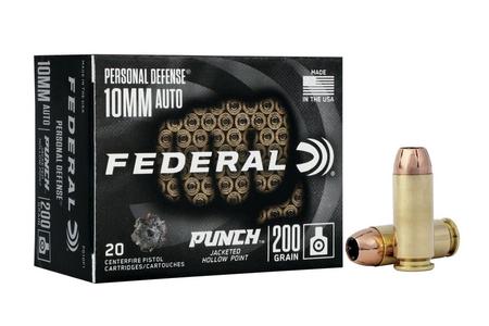 FEDERAL AMMUNITION 10mm Auto 200 Grain JHP Premium Persona Defense Punch 20/Box