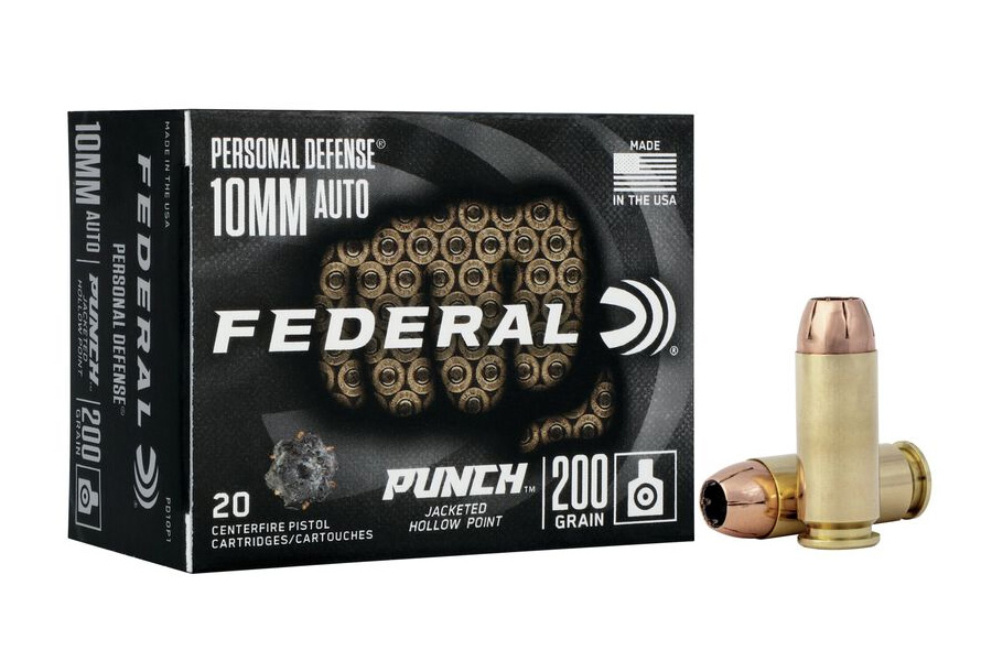 FEDERAL AMMUNITION PREMIUM PERSONAL DEFENSE PUNCH 10MM 200GR JHP 20RNDS