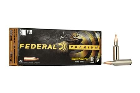 FEDERAL AMMUNITION 300 WIN Short Magnum 185 gr Berger Hybrid Hunter 20/Box