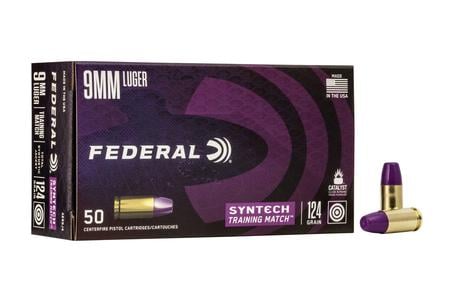 Federal 9mm Luger 124 gr TSJ Syntech Training Match 50/Box