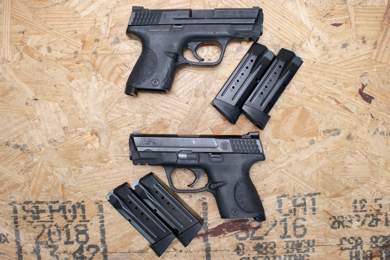Smith & Wesson M&P9 Compact 9mm Police Trade-in Pistols with Magazine Disconnect (Fair Condition)
