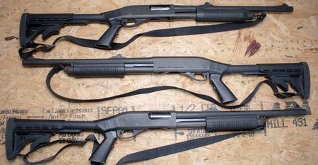 REMINGTON 870 Police Magnum 12 Gauge Police Trade-In Shotguns with Tactical Stock, Rifle Sights