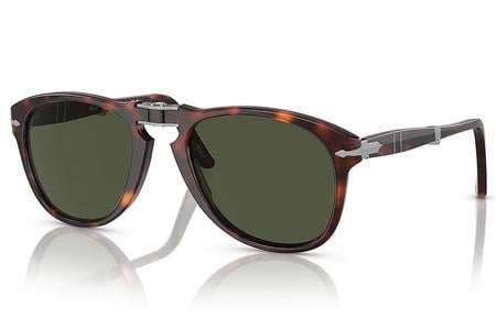 PO0714 FOLDING HAVANA WITH GREEN LENSES