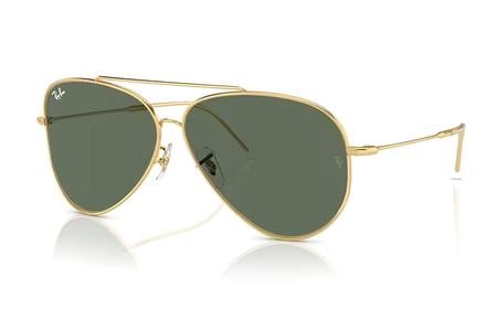 AVIATOR REVERSE GOLD WITH GREEN LENSES