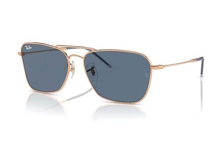 CARAVAN REVERSE ROSE GOLD WITH BLUE LENSES