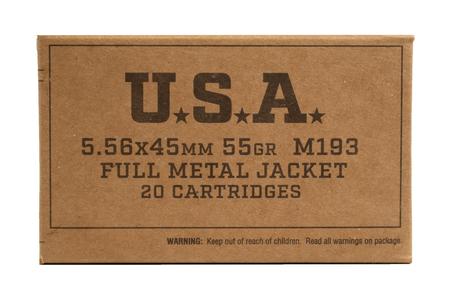 Winchester 5.56 NATO 55 Grain FMJ USA M193 20/Box