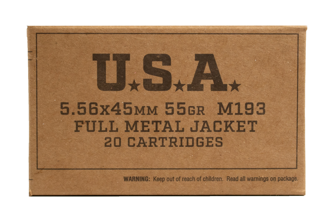 WINCHESTER AMMO 5.56 MM SERVICE GRADE FMJ 55 GR