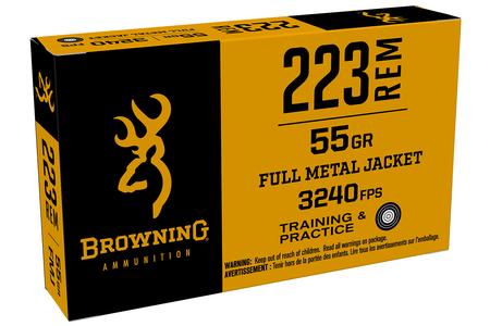 Browning 223 Rem 55 gr FMJ Training and Practice 20/Box