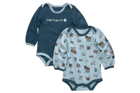 INFANT GRILS WOODLAND LS 2PC BODYSUIT