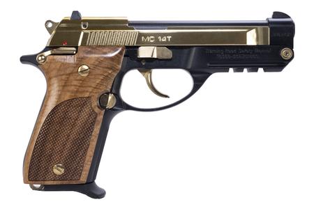 GIRSAN GIRSAN MC 380ACP 14T SOLUTION SPORT EXCLUSIVE 4.5` BARREL GOLD PLATED SLIDE