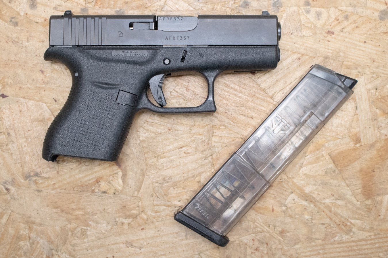 Glock 43 9mm Police Trade-In Pistol with Extended Magazine