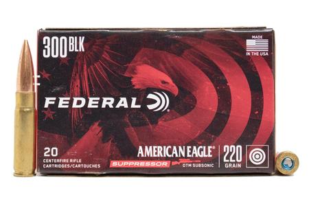 Federal American Eagle 300 Blackout 220 gr Suppressor OTM Police Trade-In Ammo 20/Box