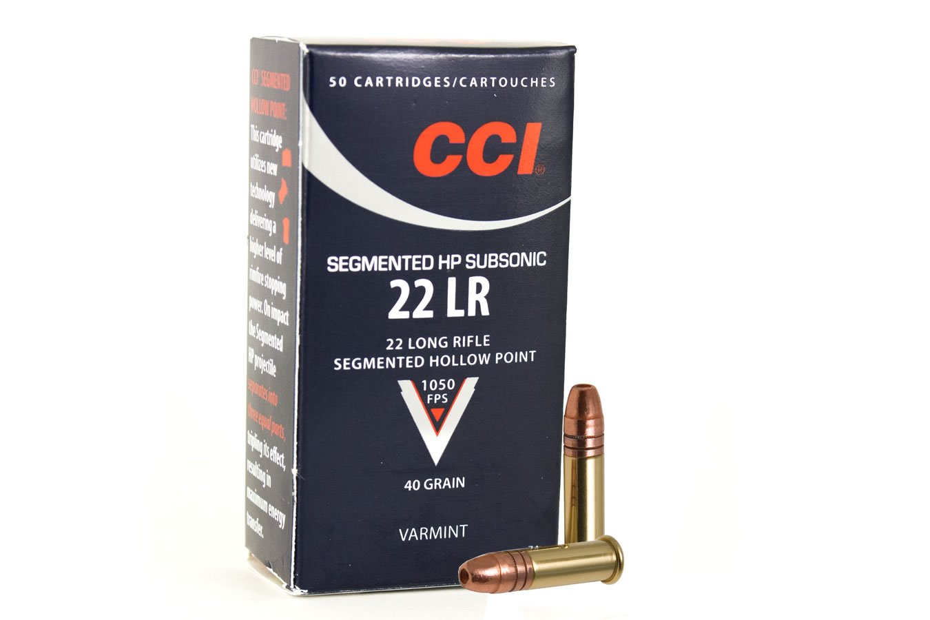 CCI AMMUNITION 22 LR SEGMENTED HP 40 GR HP (PAPER) SUB-SONIC