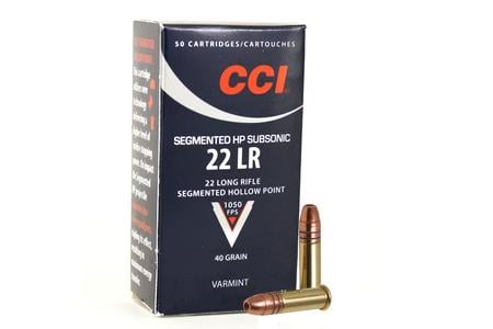 CCI AMMUNITION 22LR 40 gr Segmented Hollow Point Subsonic 50/Box