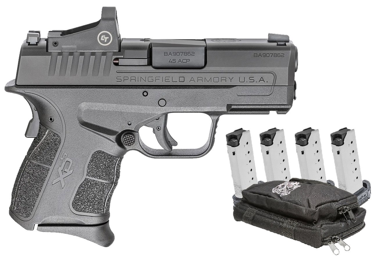 Springfield XDS Mod.2 45 ACP Gear Up Package with Crimson Trace Red Dot, Five Magazines and