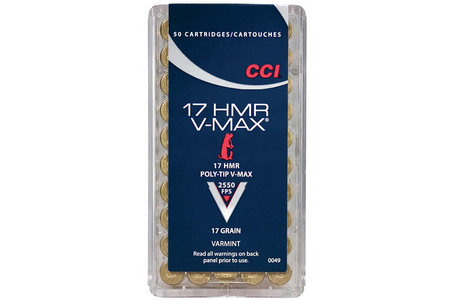 CCI AMMUNITION 17 HMR 17 gr V-MAX Varmint 50/Box