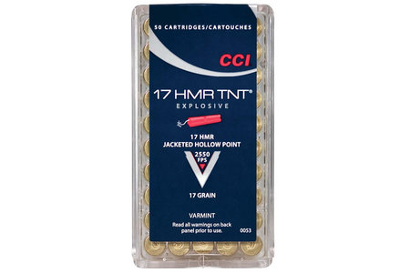 CCI AMMUNITION 17 HMR 17 gr JHP TNT 50/Box