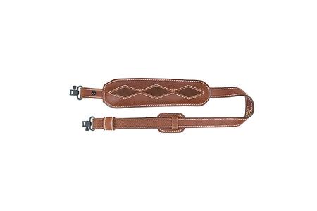 BROWN TROPHY SLING W/ 3 DIAMOND PATTERN