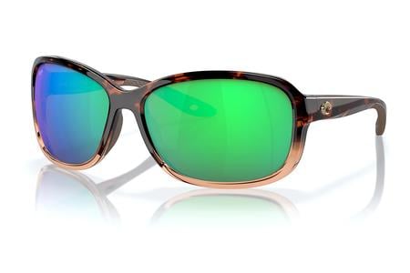 SEADRIFT SHINY TORTOISE FADE WITH GREEN MIRROR LENSES 