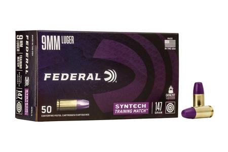FEDERAL AMMUNITION 9mm Luger 147 gr TSJ Syntech Training Match 50/Box