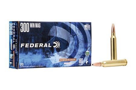 FEDERAL AMMUNITION 300 Win Mag 180 gr Power-Shok Copper HP 20/Box