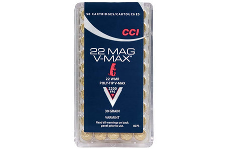 CCI AMMUNITION 22 WMR 30 gr Poly-Tip V-Max Varmint 50/Box